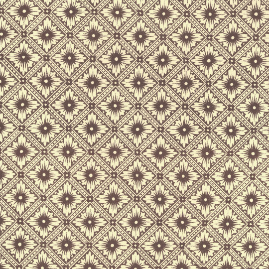 Brown Star Flower Print Italian Paper ~ Carta Varese Italy